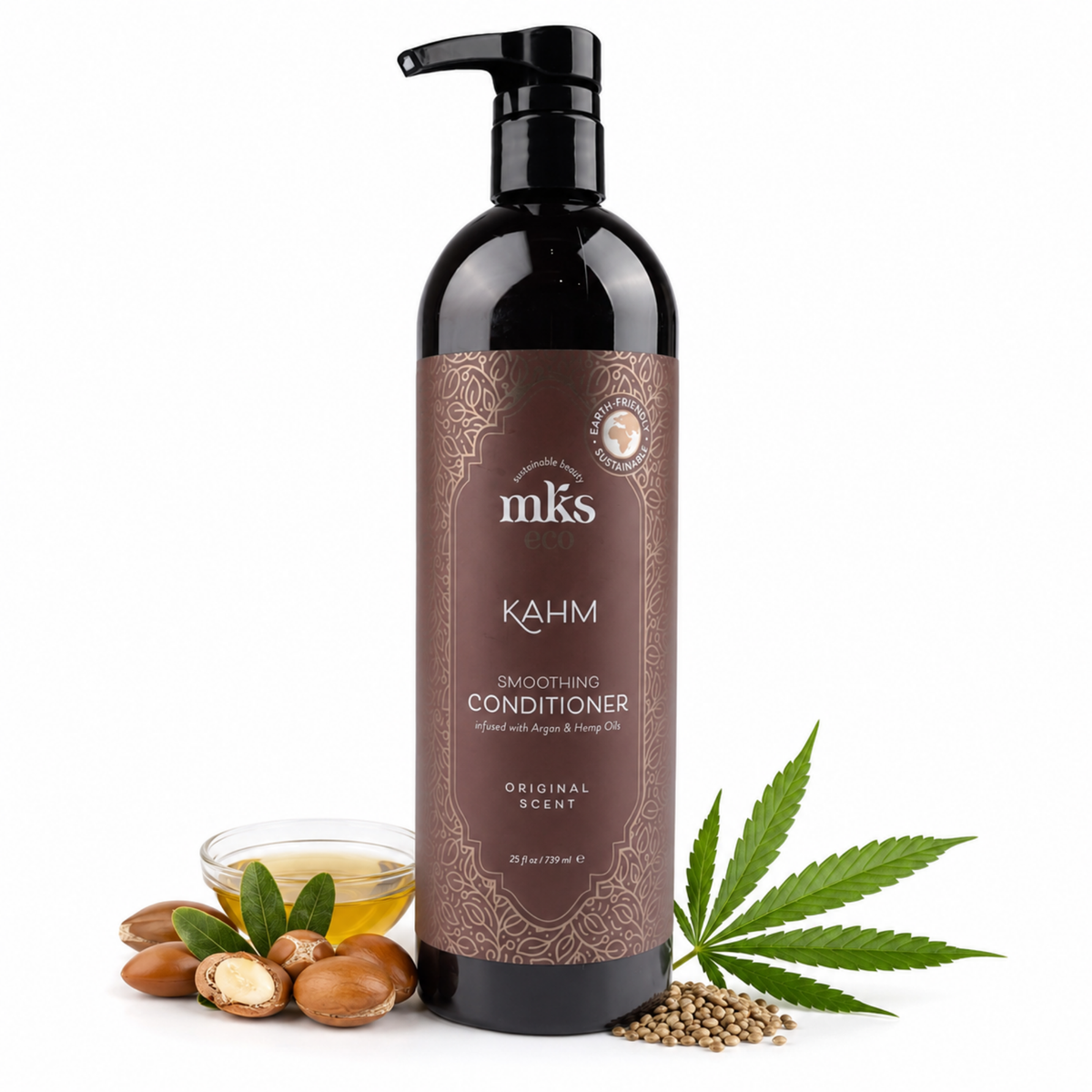 MKS Eco Kahm Smoothing Conditioner Original Scent 25 fl oz / 739 ml (Professional Size) oil vegan hair conditioner cruelty-free hair care frizz control conditioner hair repair treatment |