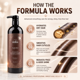MKS Eco Kahm Smoothing Conditioner Original Scent 25 fl oz / 739 ml (Professional Size) oil vegan hair conditioner cruelty-free hair care frizz control conditioner hair repair treatment |
