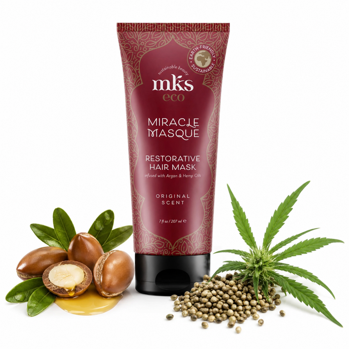MKS Eco Miracle Masque Restorative Hair Mask Original Scent 7 fl oz / 207 ml | women hair serum hair moisturizer dry hair treatment | UNDER 2999 |