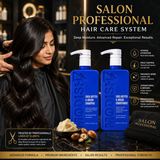 Amazon Protein Shea Butter Argan Shampoo & Conditioner Combo (350ml + 350ml) | For Dry, Frizzy & Damaged Hair | Deep Nourishment, Hair Repair, Frizz Control & Shine Boost | Enriched with Shea Butter, Argan Oil & Keratin