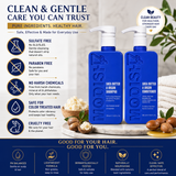 Amazon Protein Shea Butter Argan Shampoo & Conditioner Combo (350ml + 350ml) | For Dry, Frizzy & Damaged Hair | Deep Nourishment, Hair Repair, Frizz Control & Shine Boost | Enriched with Shea Butter, Argan Oil & Keratin
