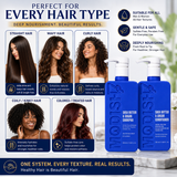 Amazon Protein Shea Butter Argan Shampoo & Conditioner Combo (350ml + 350ml) | For Dry, Frizzy & Damaged Hair | Deep Nourishment, Hair Repair, Frizz Control & Shine Boost | Enriched with Shea Butter, Argan Oil & Keratin