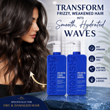 Amazon Protein Shea Butter Argan Shampoo & Conditioner Combo (350ml + 350ml) | For Dry, Frizzy & Damaged Hair | Deep Nourishment, Hair Repair, Frizz Control & Shine Boost | Enriched with Shea Butter, Argan Oil & Keratin