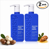Amazon Protein Shea Butter Argan Shampoo & Conditioner Combo (350ml + 350ml) | For Dry, Frizzy & Damaged Hair | Deep Nourishment, Hair Repair, Frizz Control & Shine Boost | Enriched with Shea Butter, Argan Oil & Keratin