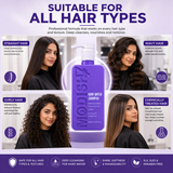 Amazon Protein Hard Water Shampoo, Mineral Buildup Removal & Hair Repair Formula, Cleanses & Conditions, SLS & SLES Free, Paraben Free, Professional Shampoo for Dry, Rough & Frizzy Hair, 350 ml